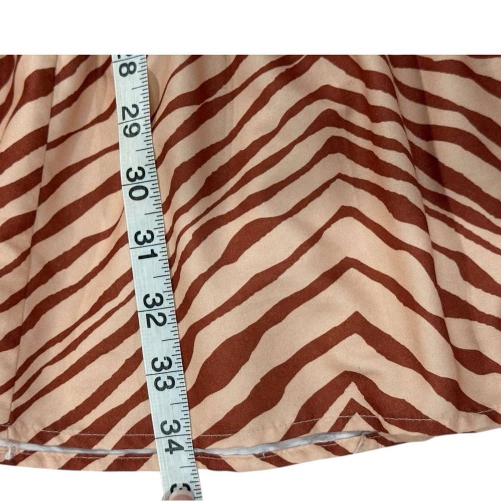 Nine West NWOT Zebra Zig Zag Print Tiered Dress Keyhole Back Womens XL 🦓 - Picture 5 of 8